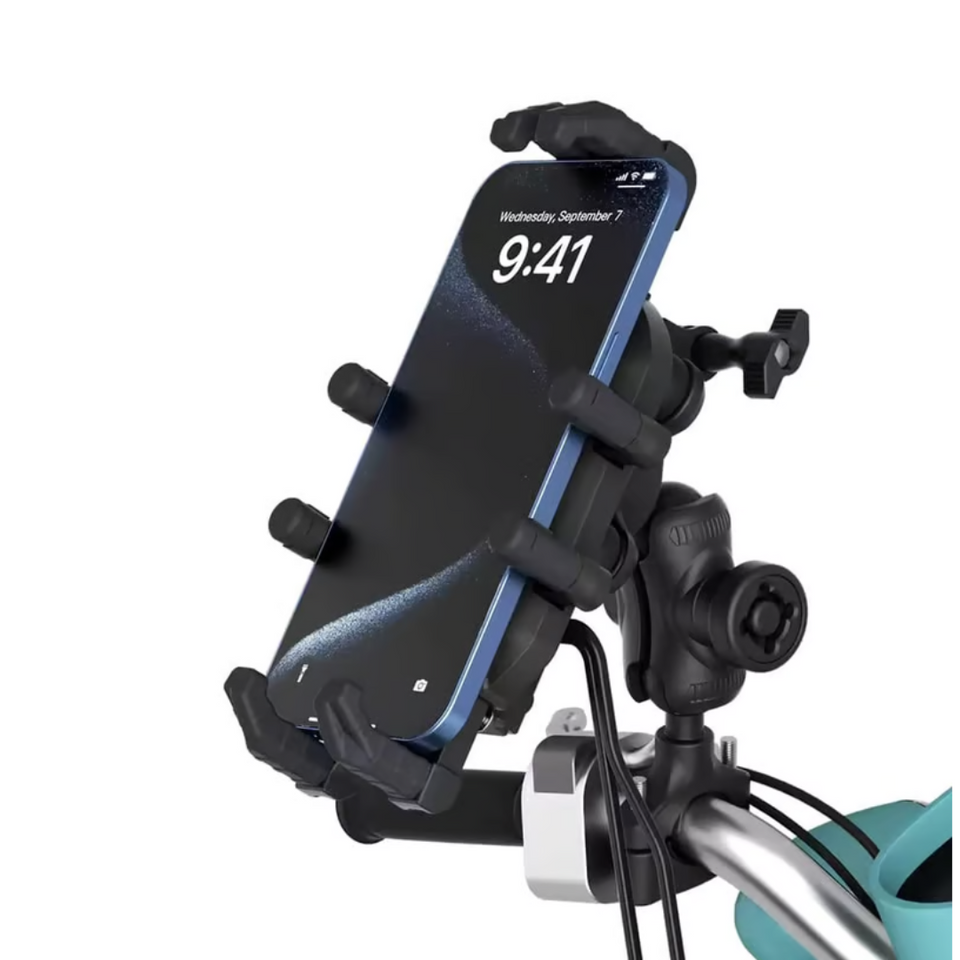 🔒Soporte Cargador Antivibración 360°