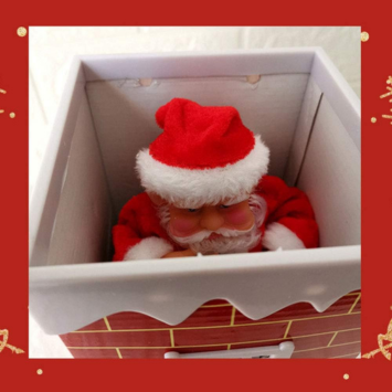 Adorno Papá Noel con Chimenea🎅🎄