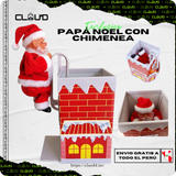 Adorno Papá Noel con Chimenea🎅🎄